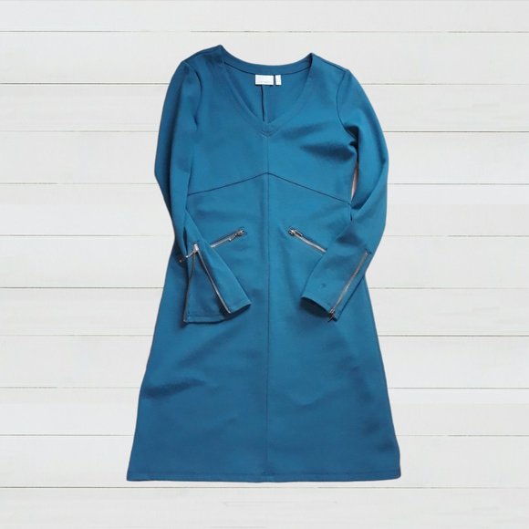 ATHLETA • Small dress Teal Ponte Celebration casual outdoor minimalist women's - Picture 1 of 5